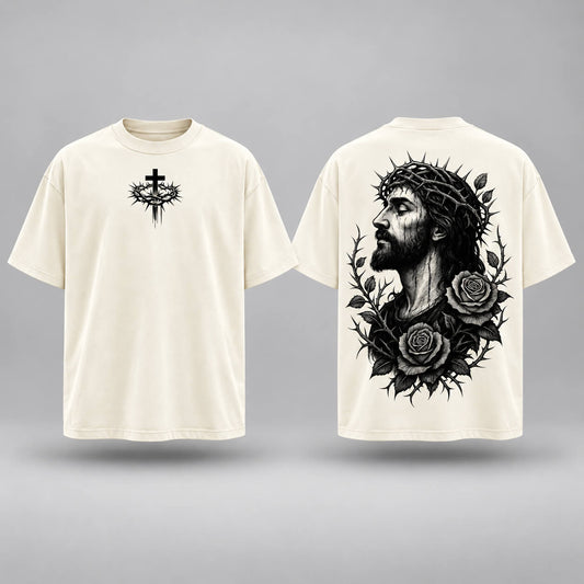 CROWN OF THORNS — Vintage Washed Oversized Tee